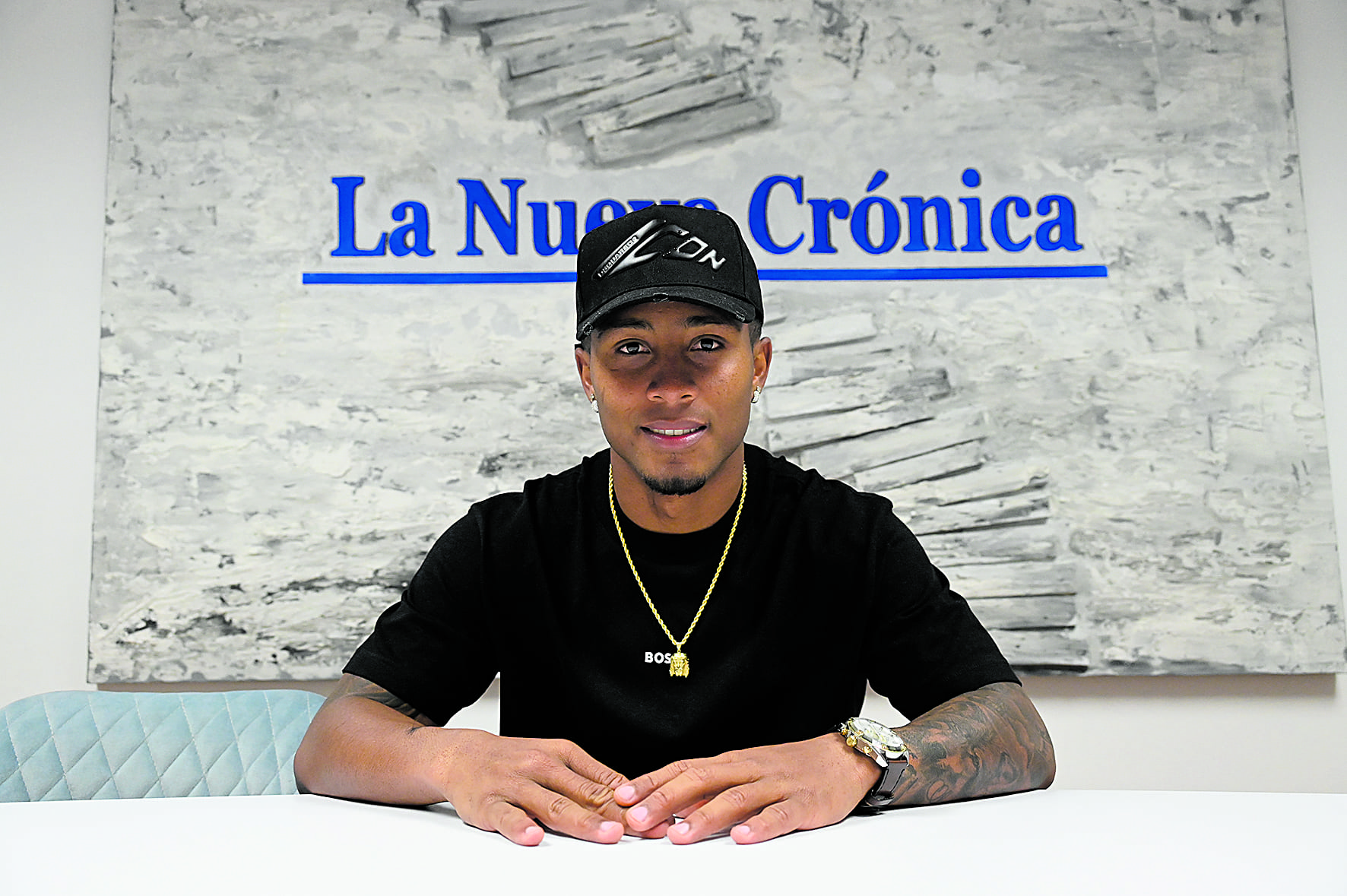 Lucas Ribeiro, durante la entrevista en la sede de La Nueva Crónica. SAÚL ARÉN Lucas Ribeiro, durante la entrevista en la sede de La Nueva Crónica. SAÚL ARÉN