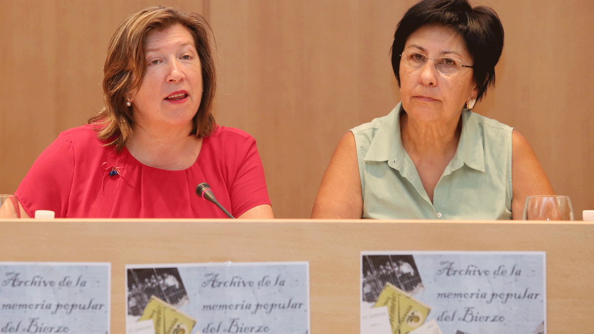 Gancedo y Palacio, este miércoles en la presentación del archivo. | César Sánchez (Ical)