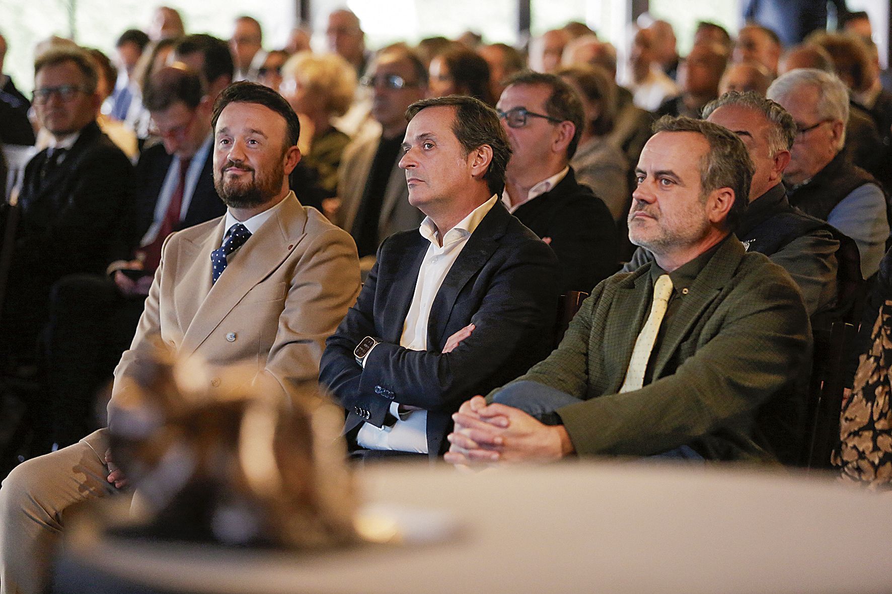 Álvaro Lesmes, Adelino Pérez y David Rubio durante el acto.