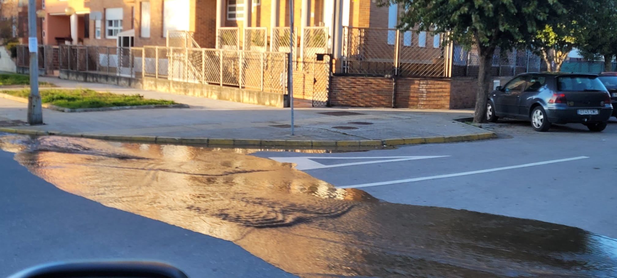 El barrio de Fuentesnuevas sufre continuos reventones de tuberías.
