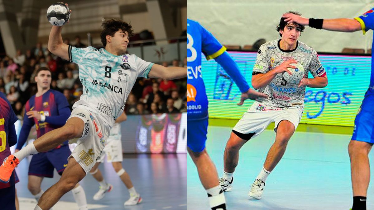 Sanz y Casqueiro, en encuentros con el Ademar. | FERNANDO OTERO | SAÚL ARÉN