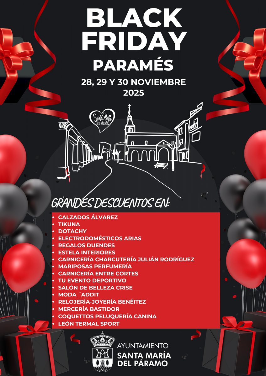 Cartel del 'Black Friday Paramés'.