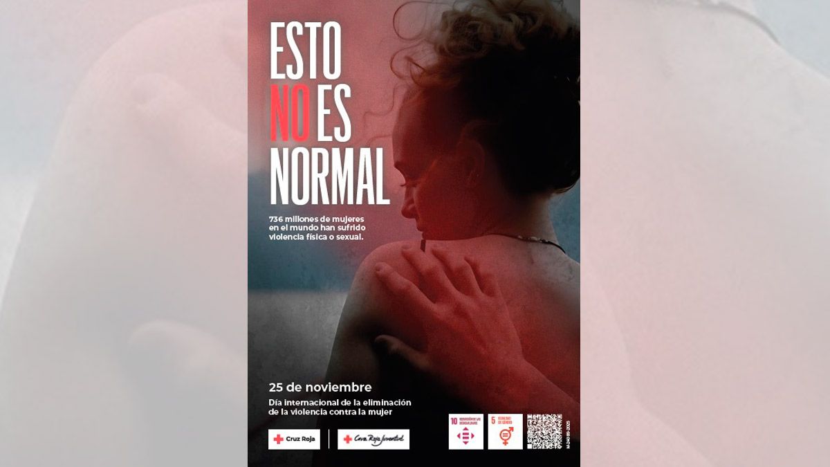 Cartel de la campaña ‘Esto no es normal’ de Cruz Roja. | L.N.C.