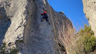 Escalada deportiva en el Valle de Recuevas.