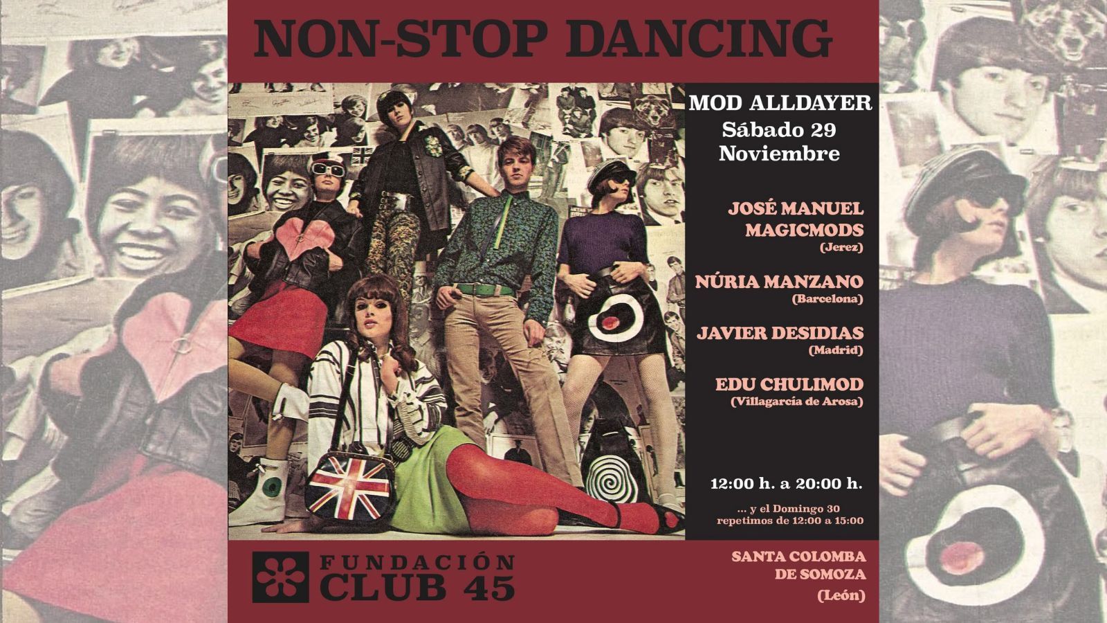 El cartel del evento de este fin de semana en la Fundación Club 45 de Santa Colomba de Somoza.