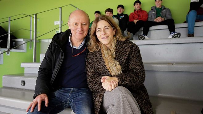 Manuel Cortés y Transi Domínguez, los padres del deportista, «la gran victoria es que Manu está hoy aquí».