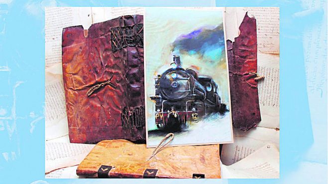 Una de las obras de Jesús Díez dedicadas al Hullero Una de las obras de Jesús Díez dedicadas al Hullero