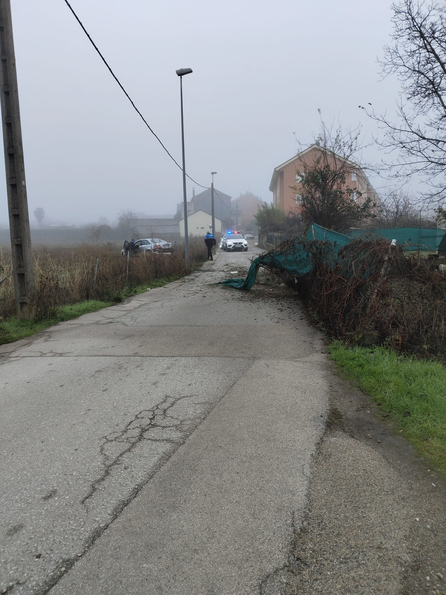Accidente en el Camino Francés de Ponferrada.