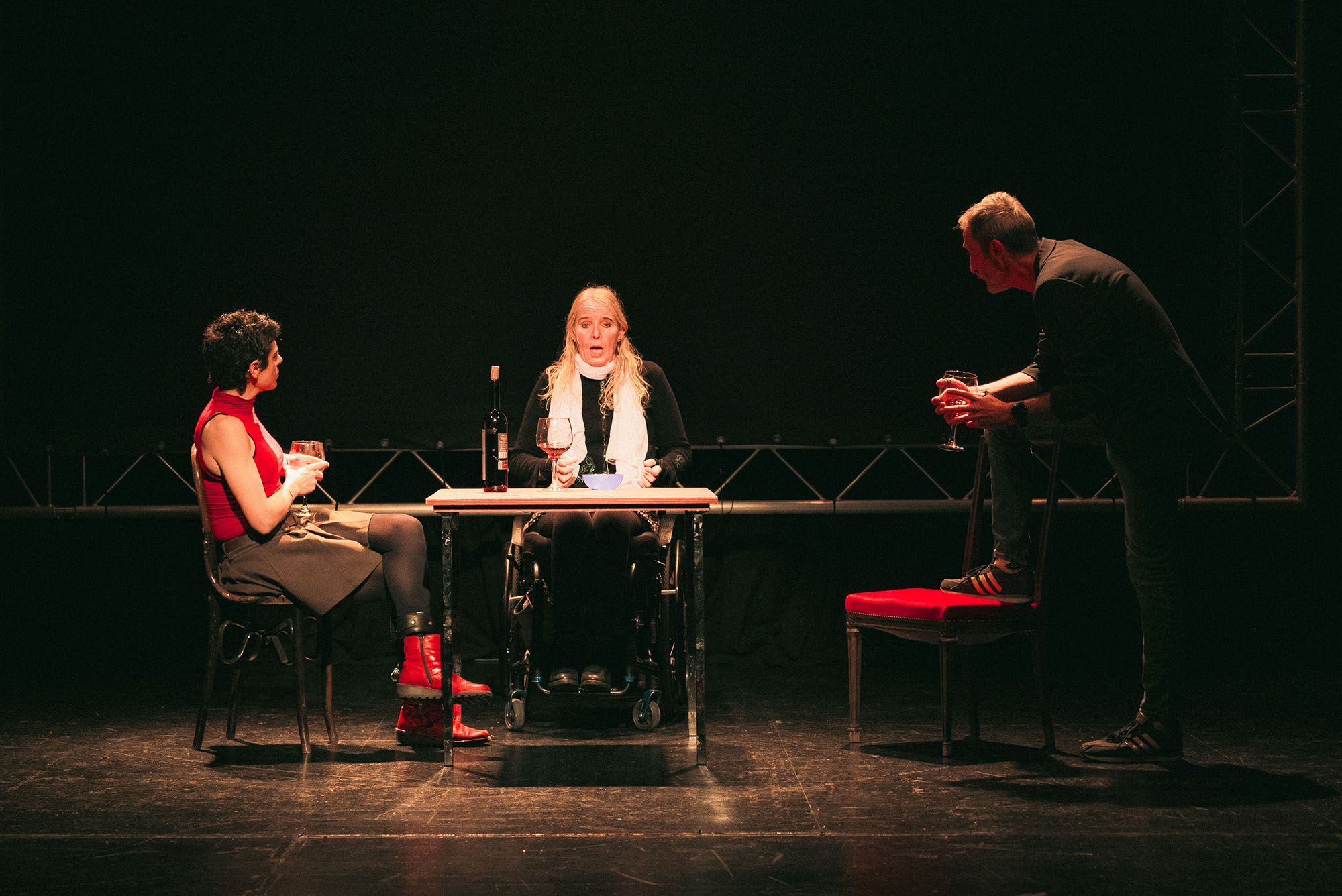 Un instante de la obra de teatro ‘Manuela, el vuelo infinito’. | L.N.C.