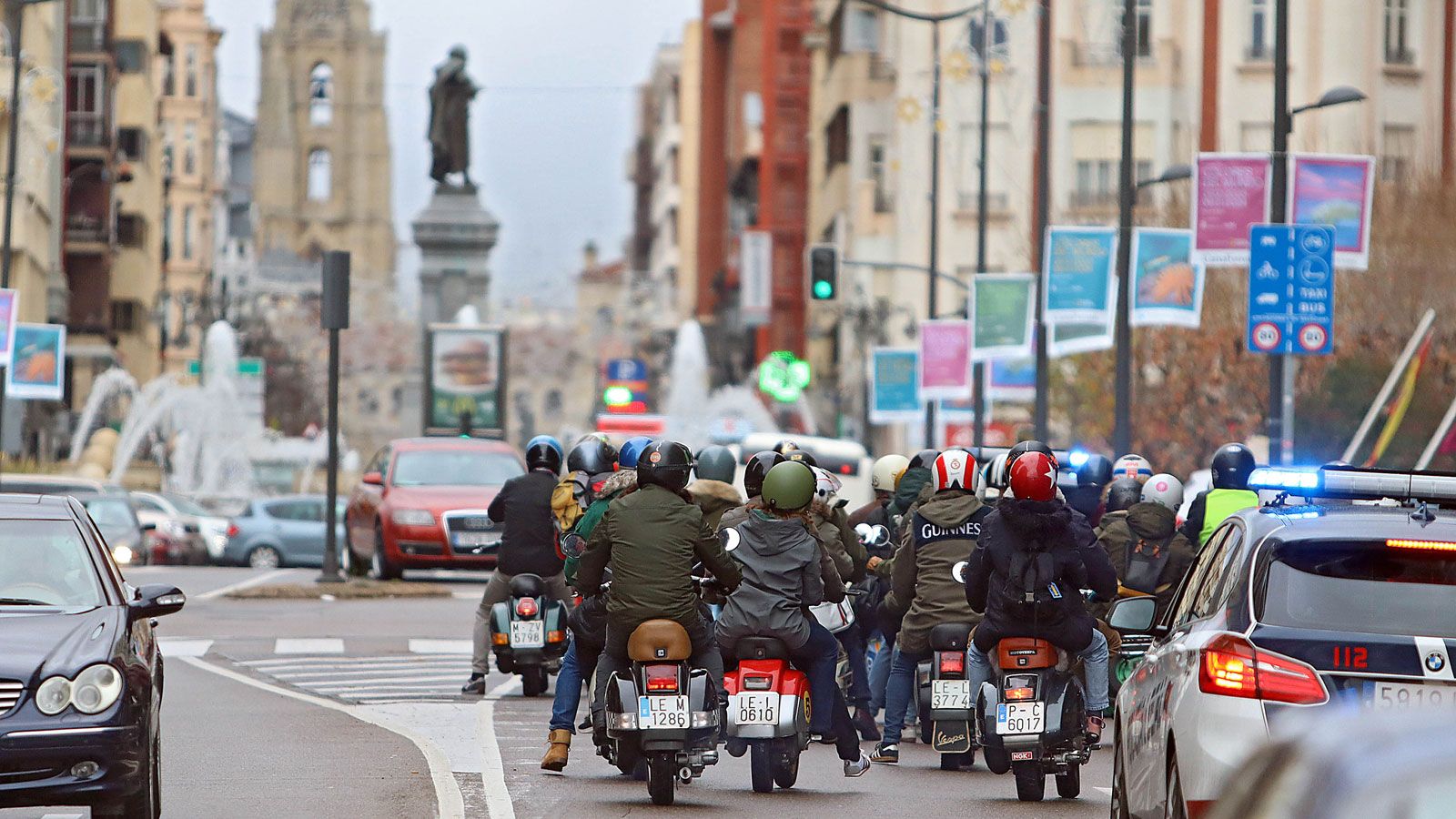 La tradicional 'Scooter run' del Purple saldrá a las 13:00 horas de este sábado del Espacio Vías de León. | PEIO GARCÍA (ICAL)