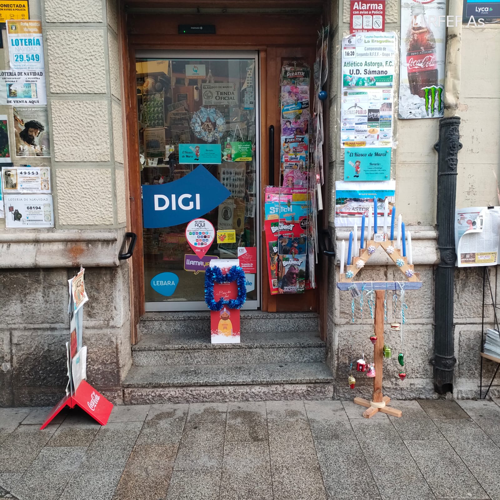 Imagen del Kiosko de Marce ubicado en Astorga. | L.N.C.