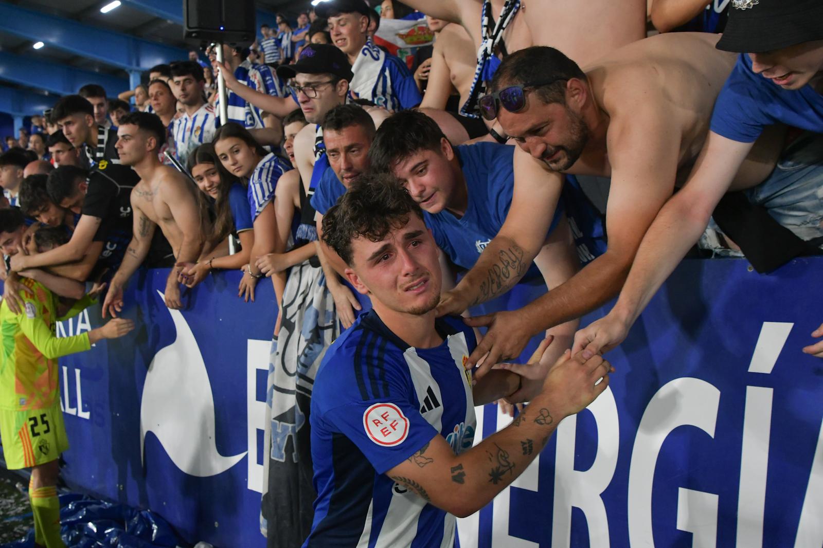 Yeray volverá al Toralín tras las lágrimas por no conseguir el ascenso a Segunda. QUNIITO