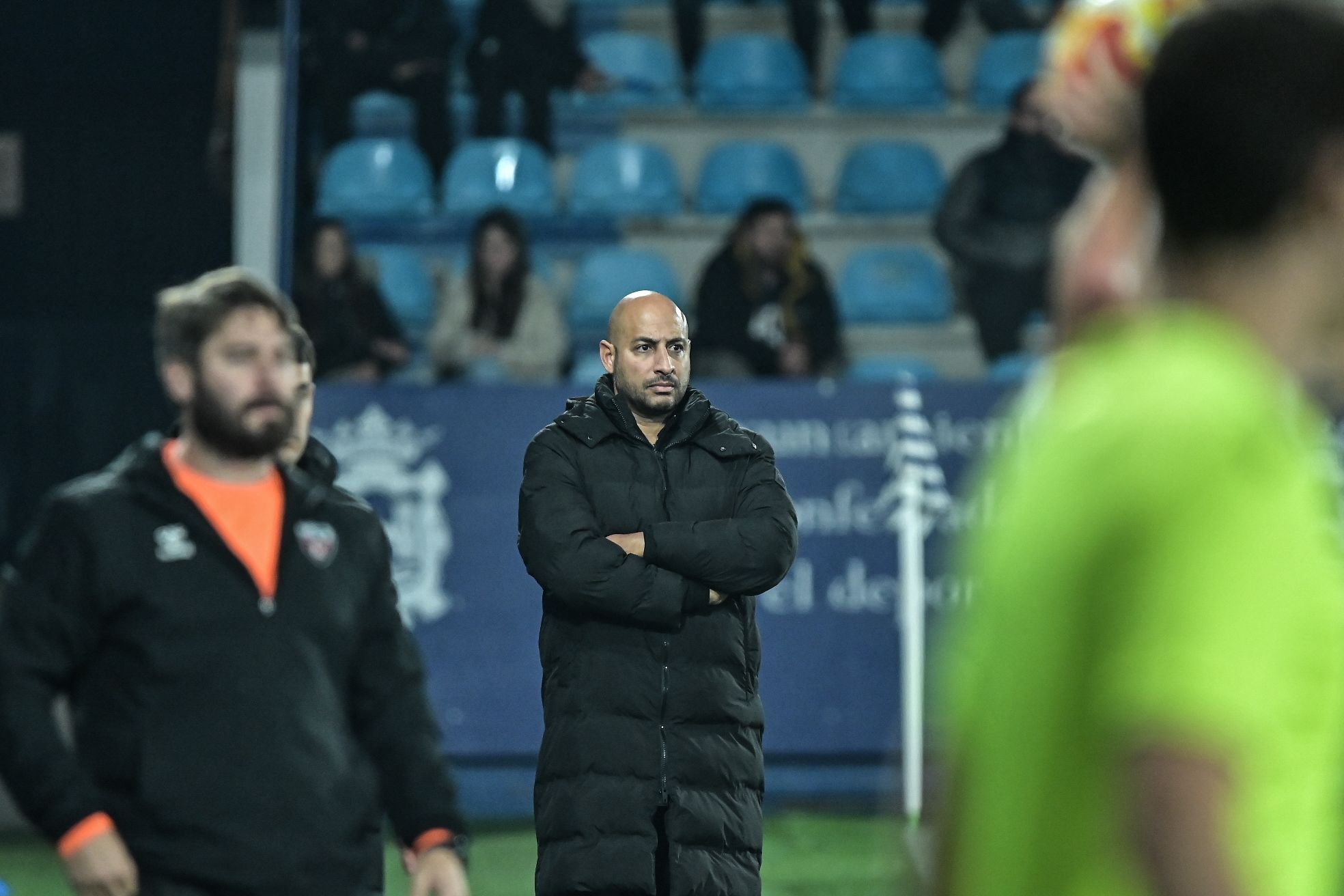 Nafti durante el partido ante el Arenas de Getxo en su debut en El Toralín. QUINITO