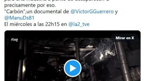 Anuncio en redes del inicio del programa. RTVE