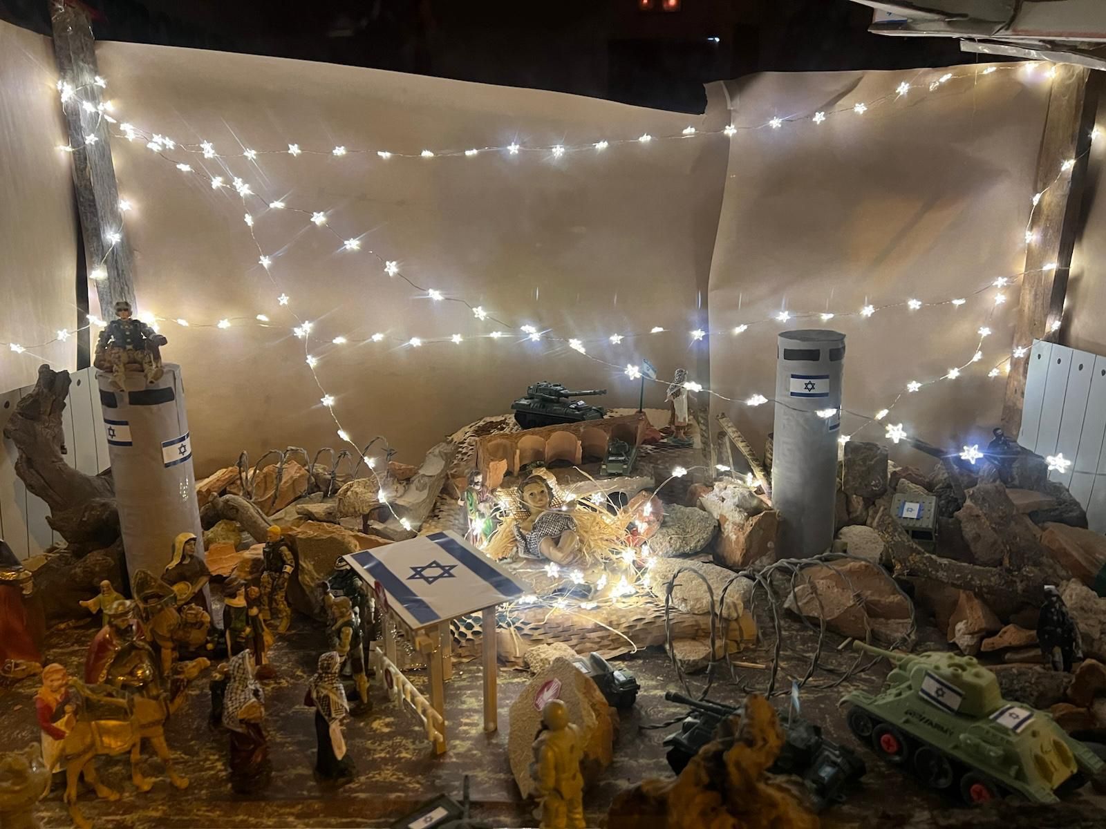 Belén palestino contra el genocidio por parte de Israel en Astorga.