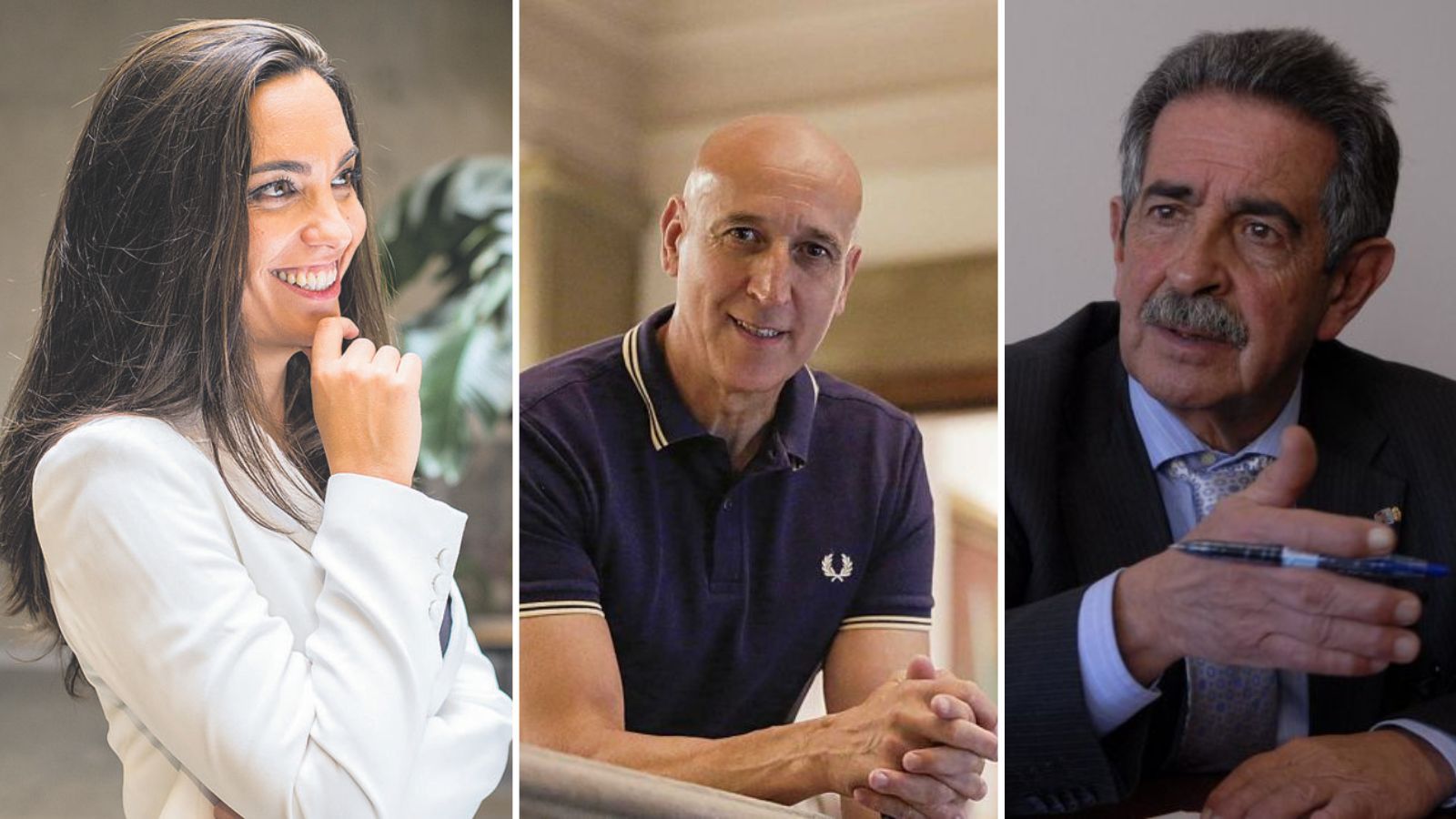 Marta García Aller en una imagen de Elvira Megías, José Antonio Diez en una imagen de Fernando Otero y Miguel Ángel Revilla en una imagen de Mauricio Peña.