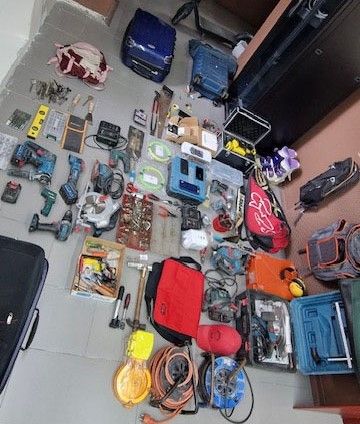 Herramientas robadas por la Policía Nacional. | POLICÍA NACIONAL