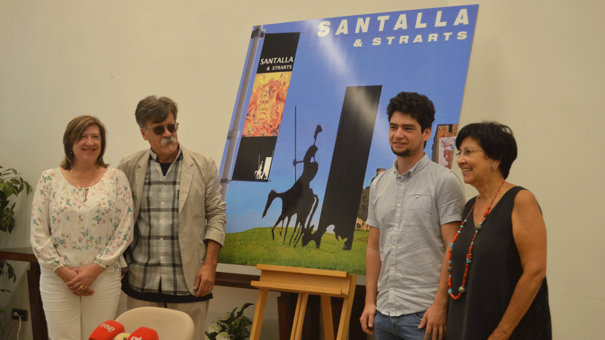 Gancedo, Santalla, García y Palacio, este miércoles en la presentación de la muestra. | L.N.C.