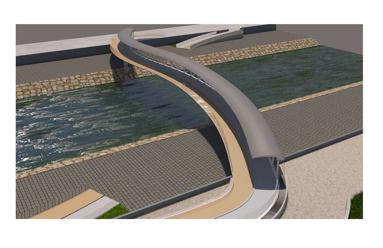 Proyecto de la nueva pasarela peatonal sobre el Bernesga