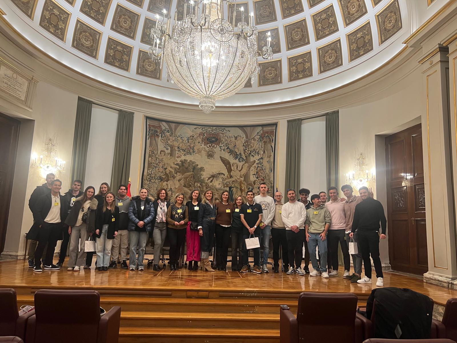 Un instante de la visita.