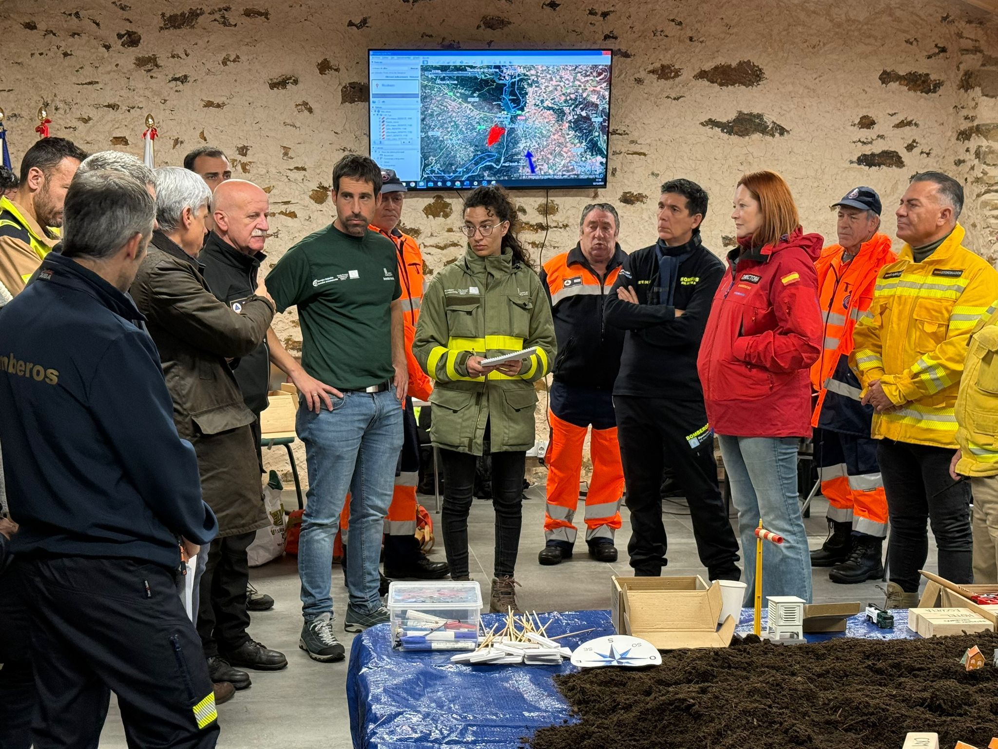 Un instante de la formación en Riello