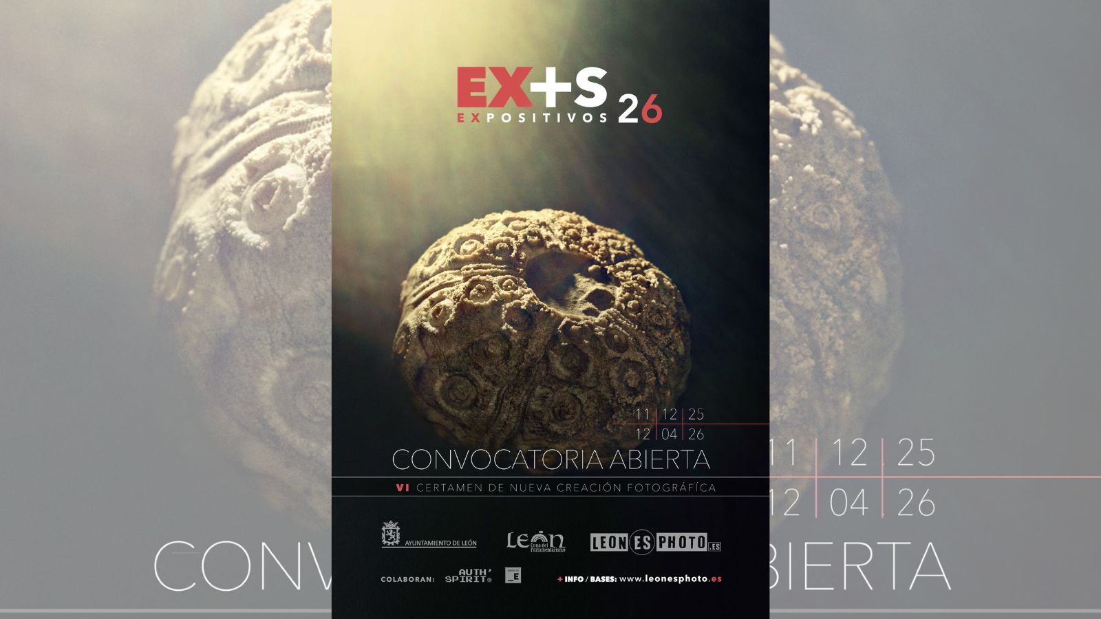 Cartel del  VI Certamen de Nueva Creación Fotográfica Expositivos 26.