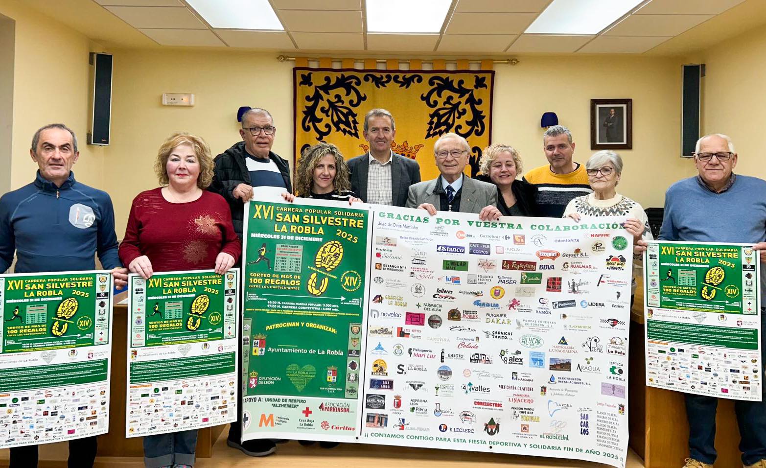 Un momento de la presentación de la San Silvestre roblana.