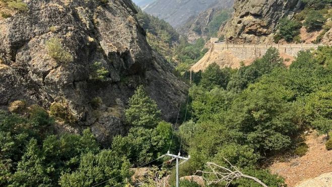 Detalle del paraje conocido como el ‘Caminito de la Reina’, en el municipio leonés de Boca de Huérgano.