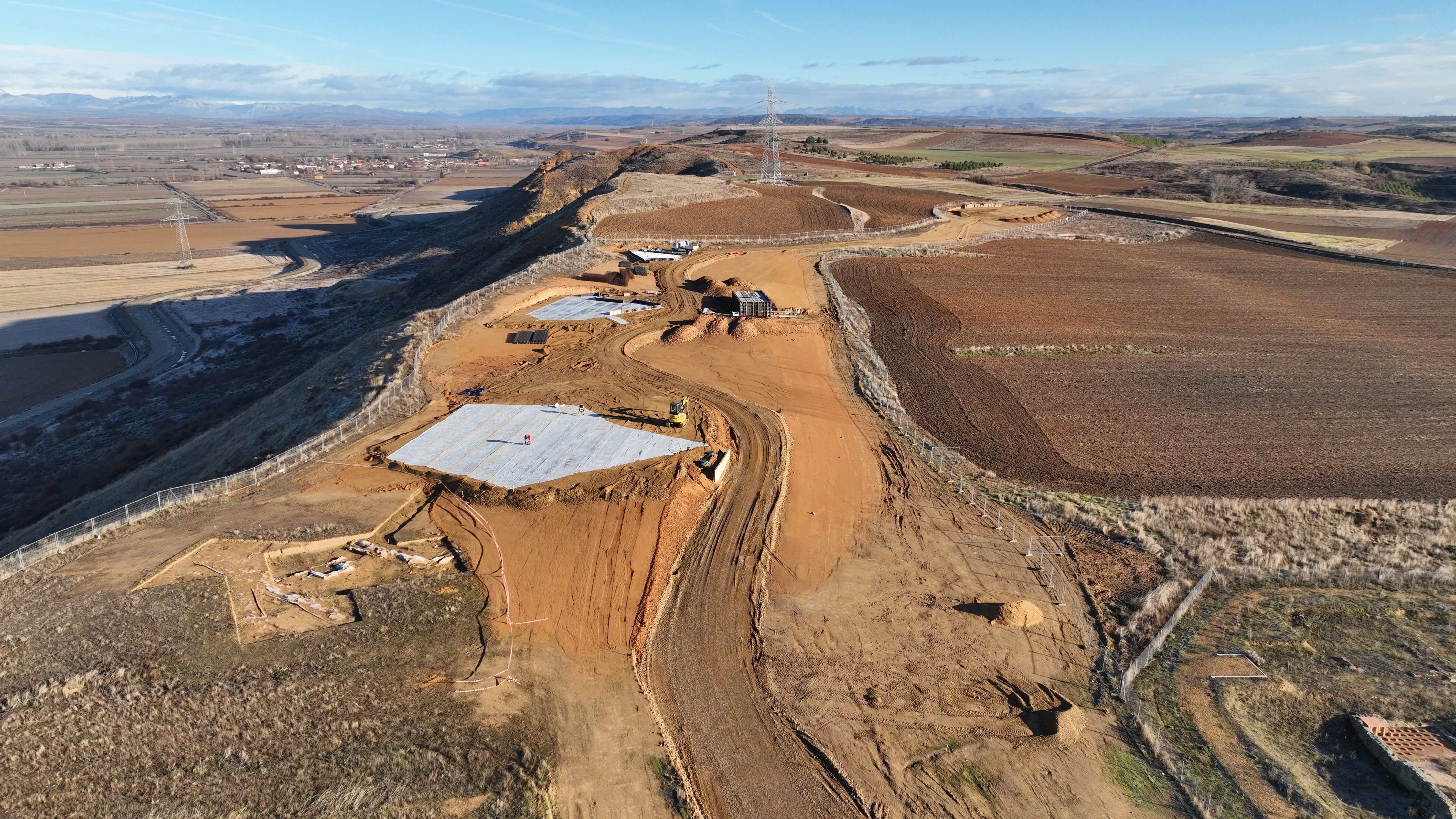 Imagen de los trabajos de construcción del futuro Centro Arqueológico de la Ciudad de Lancia