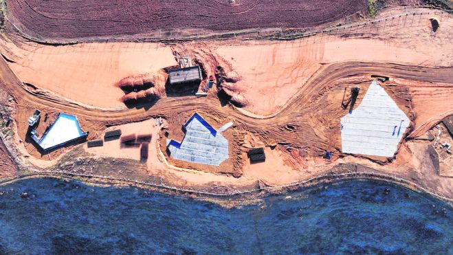 Vista aérea del proyecto que se viene realizando para poner en valor el yacimiento arqueológico de Lancia.