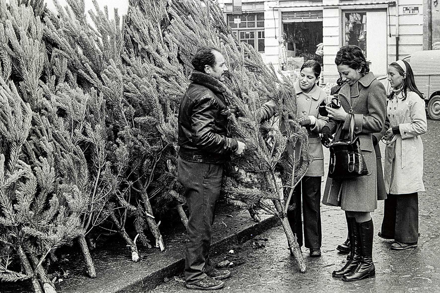 os belenes se repetían en todos los hogares y en todos los formatos, incluido en un carro;y los pinos ya se abrían paso para los árboles. | FERNANDO RUBIO