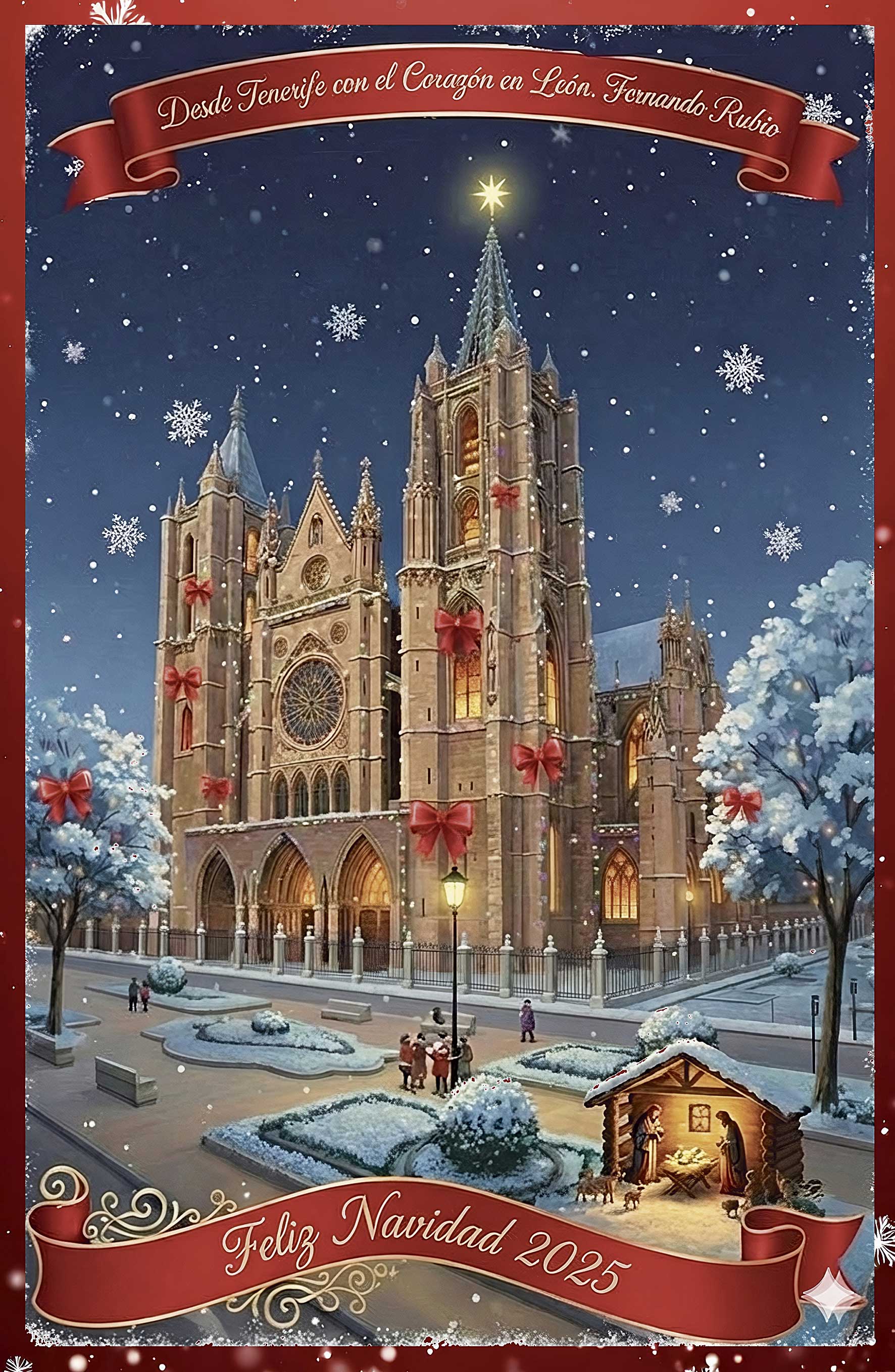 Un ejemplo de la sobria decoración navideña de los años 70 y la felicitación navideña de Fernando Rubio basada en una fotografía suya de 1976