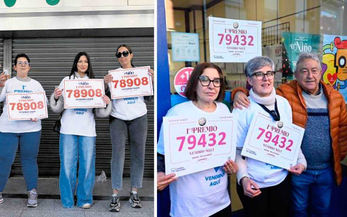 Primeros premios repartidos este año en León y en La Bañeza. | SAÚL ARÉN