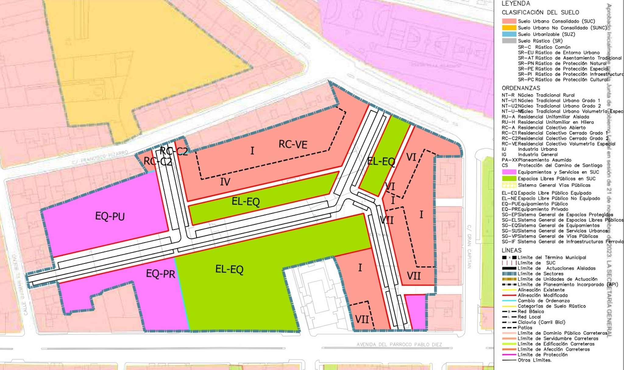 Proyecto de urbanización de la zona