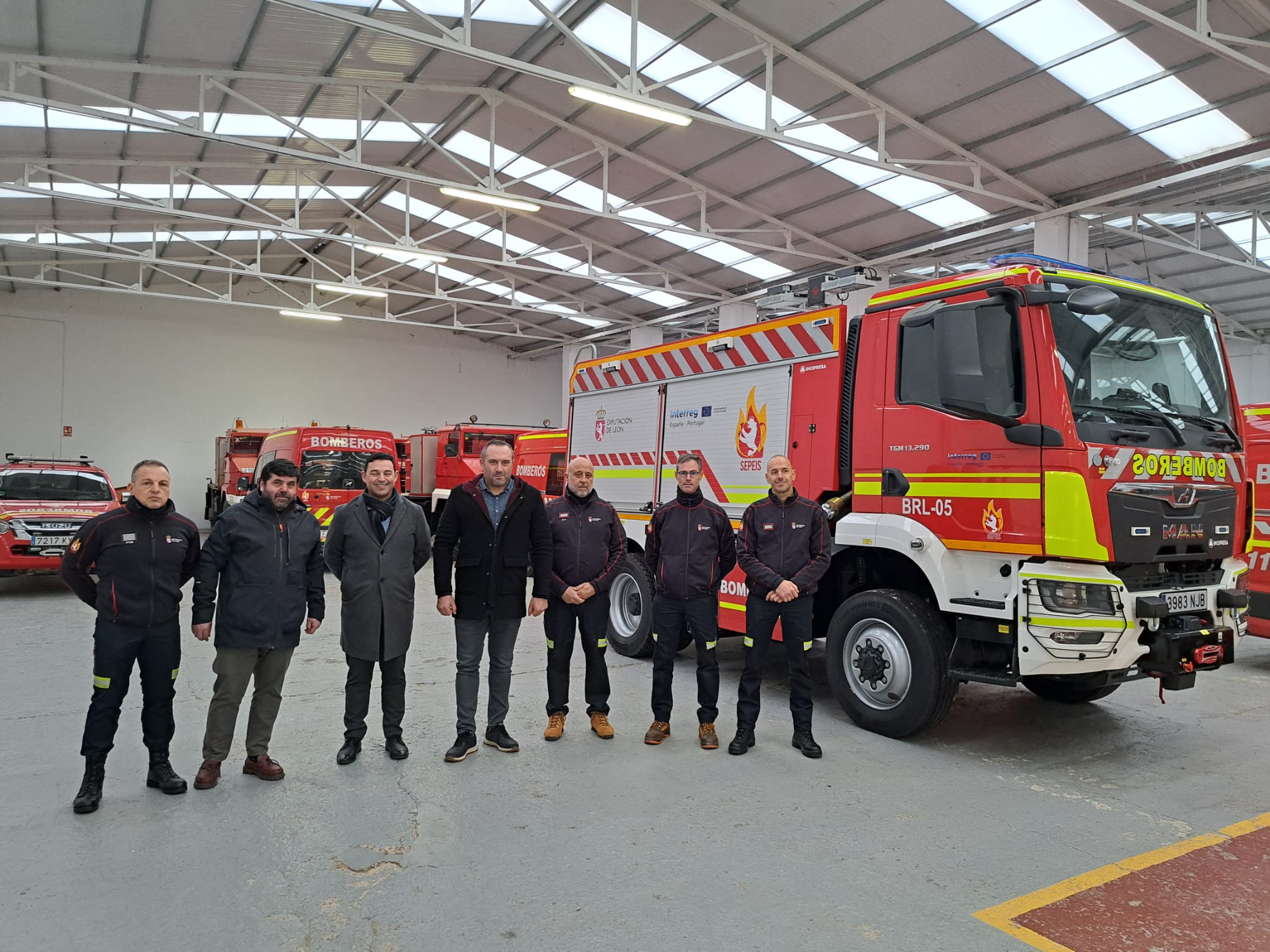 Presentación del nuevo camión en Bembibre.