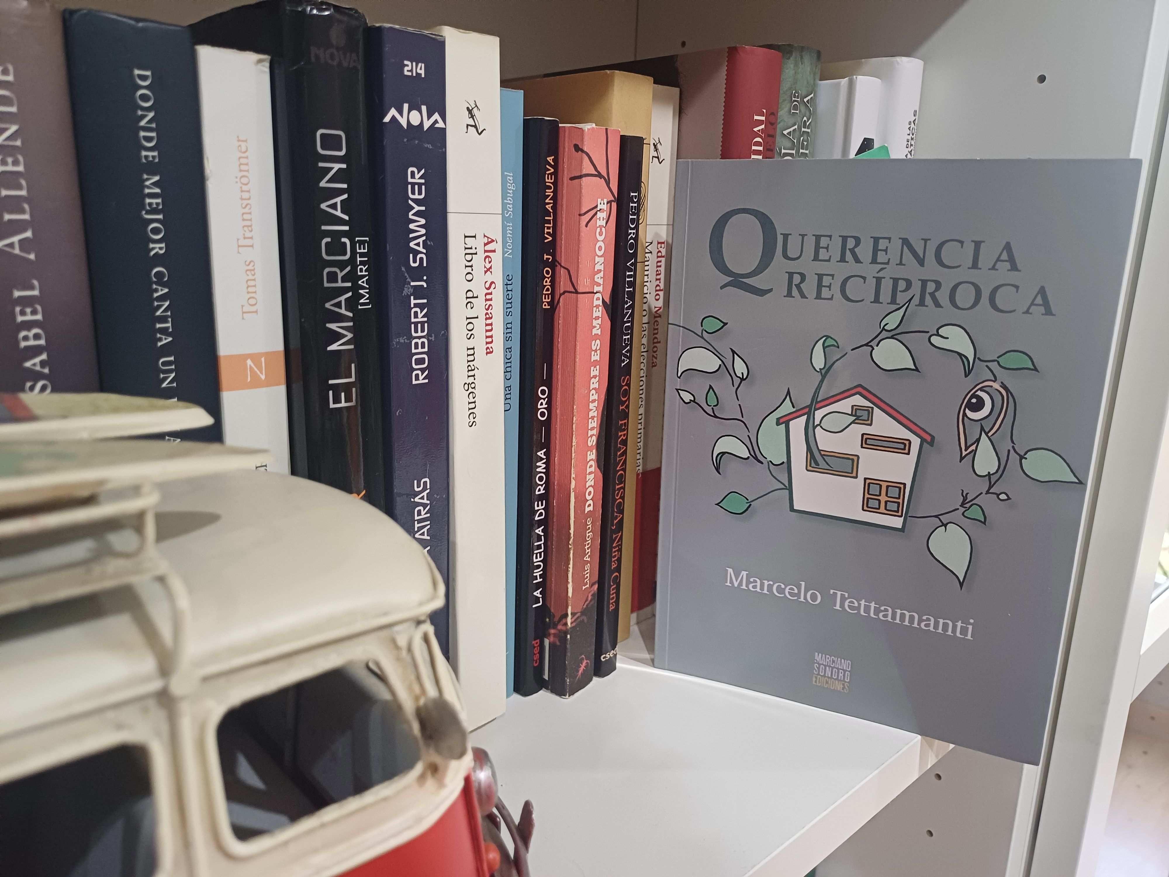 Portada del libro protagonista en la estantería de Ruy. 