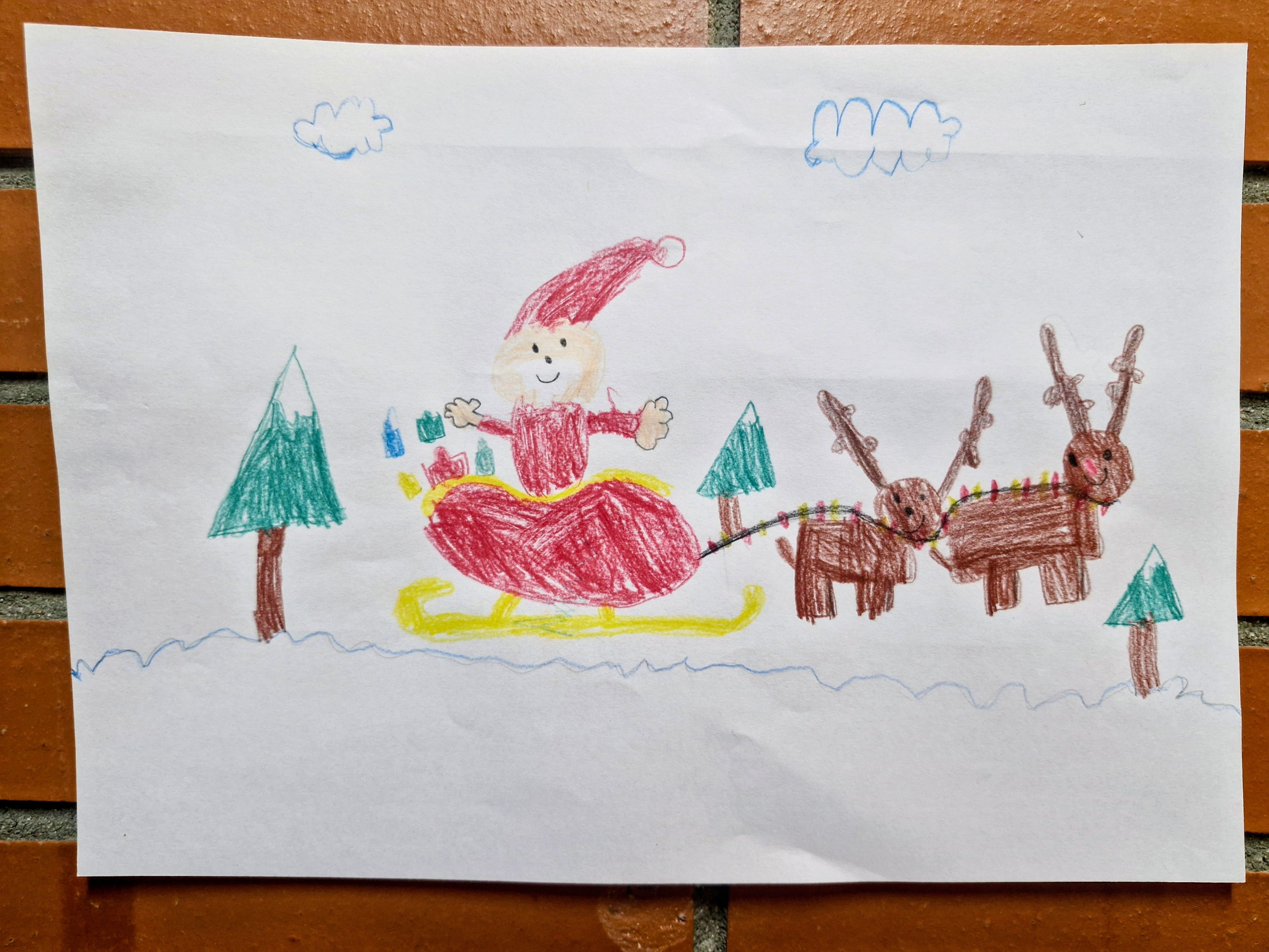 Postal de Martín, ganador del grupo de 3 a 6 años.