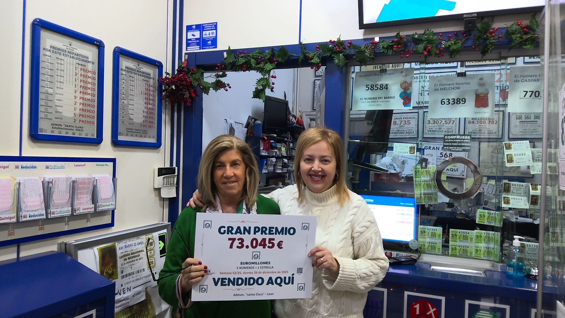 El boleto fue validado en la Administración de Loterías número 4 de la calle Santa Clara de León. | L.N.C.