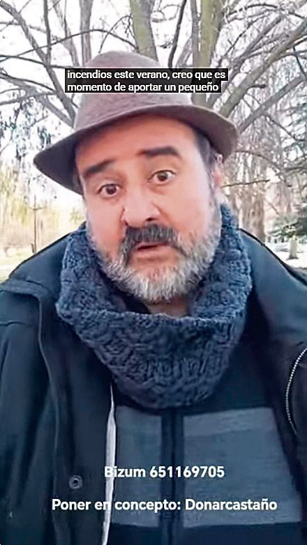 Manu Ferrero hace hoy doblete en Santibáñez de la Isla en favor de la reforestación.