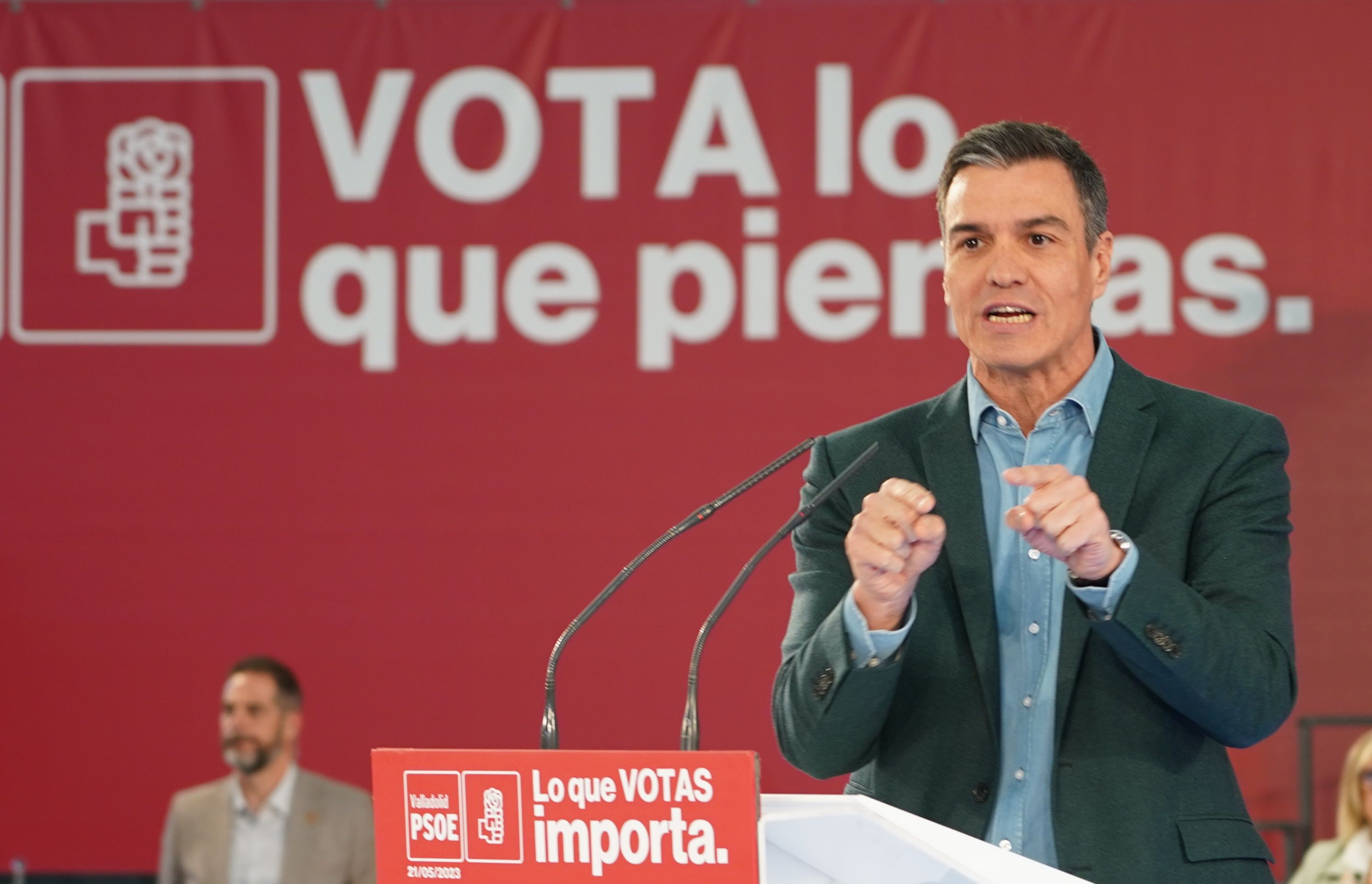 Pedro Sánchez en una imagen de archivo de un acto político en Castilla y León. | ICAL
