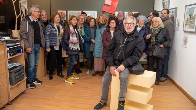 La inauguración de su exposición