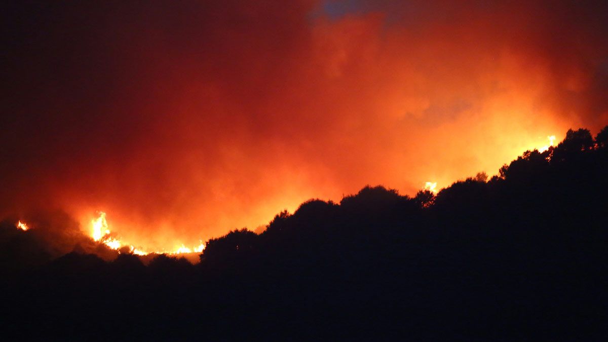 Incendio entre los municipios de Trabadelo y Barjas. | ICAL