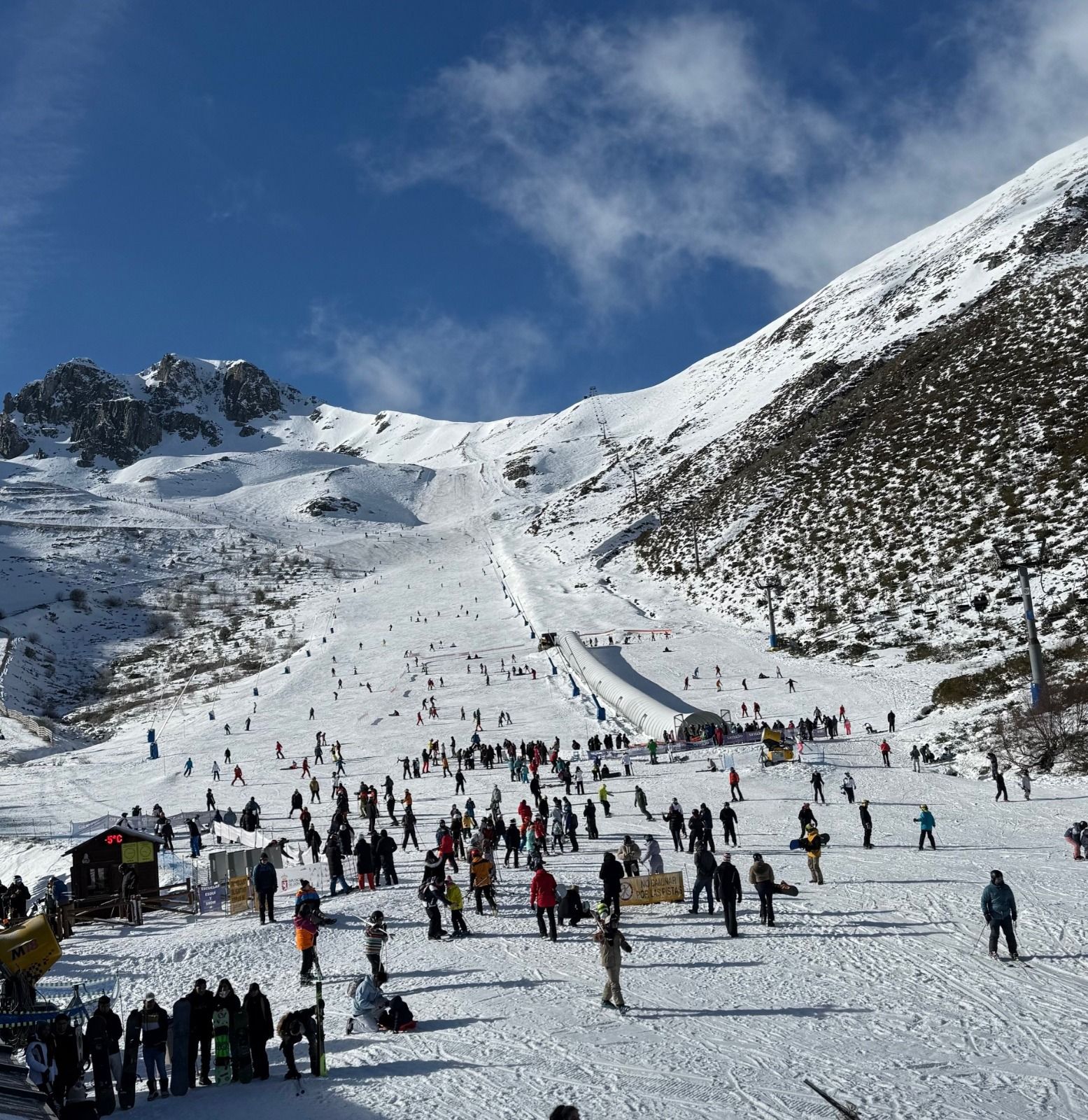 Estación de esquí de San Isidro durante estos días. | DIPUTACIÓN DE LEÓN