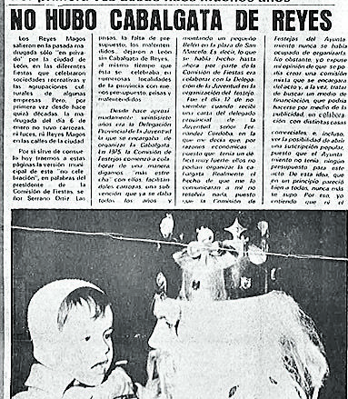 No hubo cabalgata de Reyes en 1976 No hubo cabalgata de Reyes en 1976