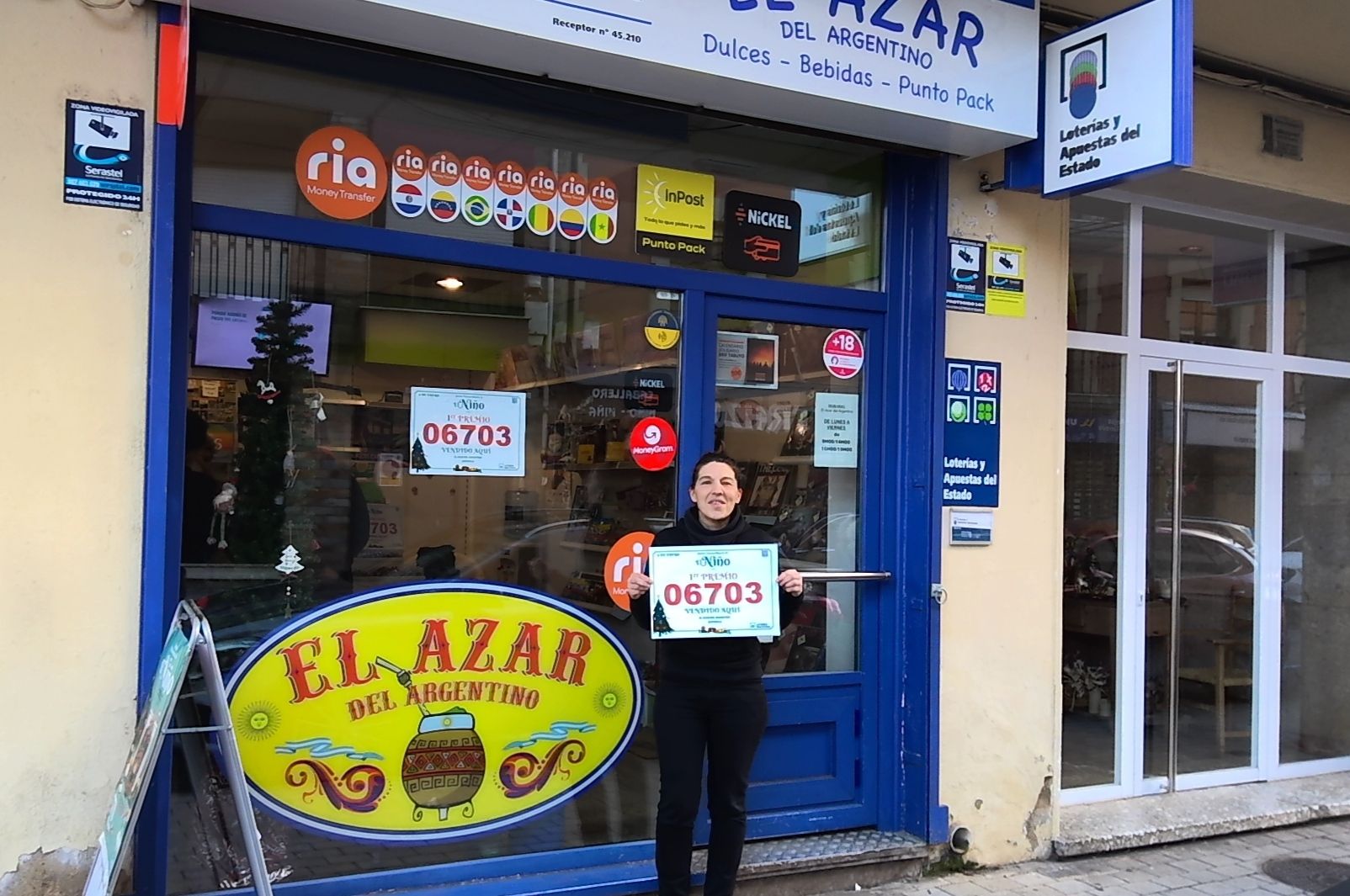 El Azar del Argentino ha vendido dos décimos de el primer premio del sorteo de 'El Niño' de 2026. | ICAL