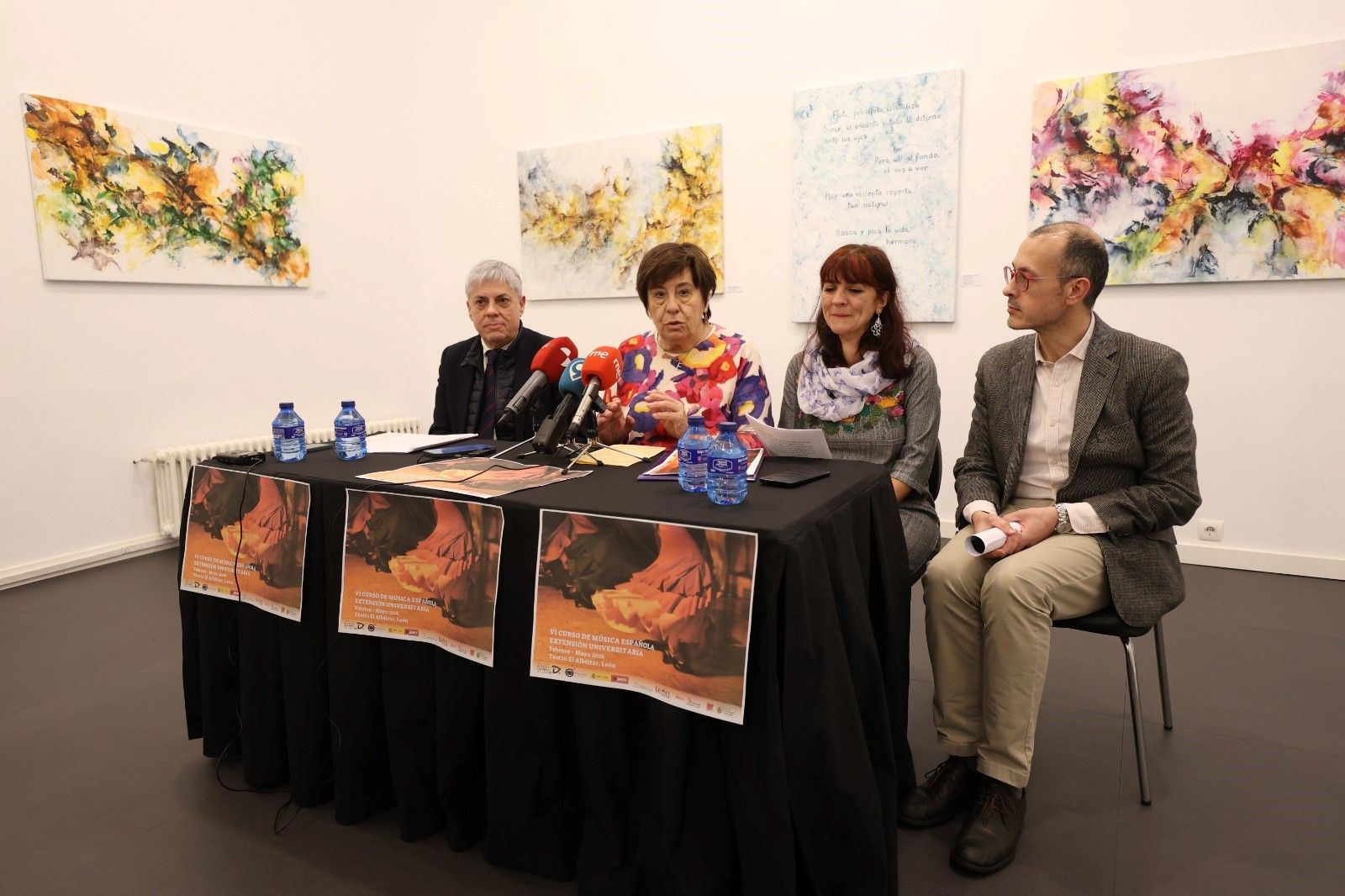 Eduardo Diego, Elena Aguado, Julia Franco e Iván Rega en la presentación del curso. | FERNANDO OTERO