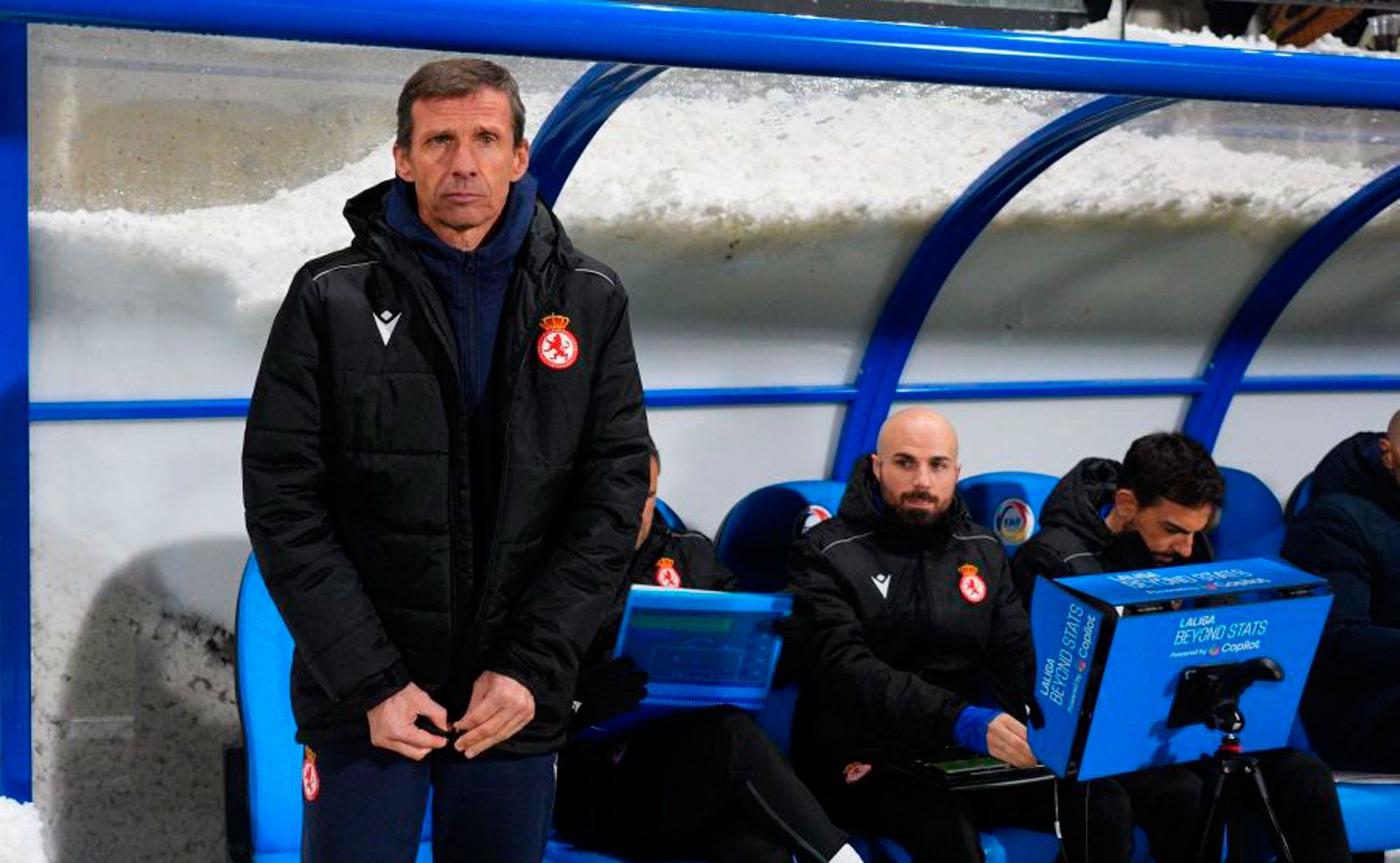 El técnico de la Cultural, Ziganda, durante el partido frente al Andorra. | LALIGA