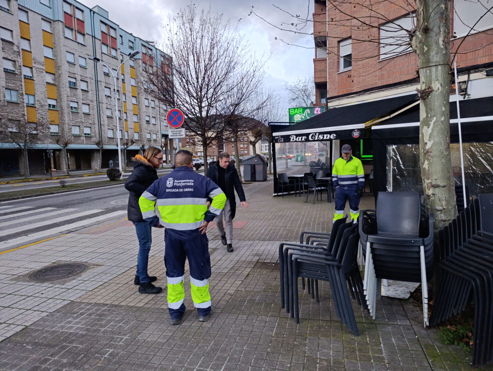Obras en la Plaza Lutero King.