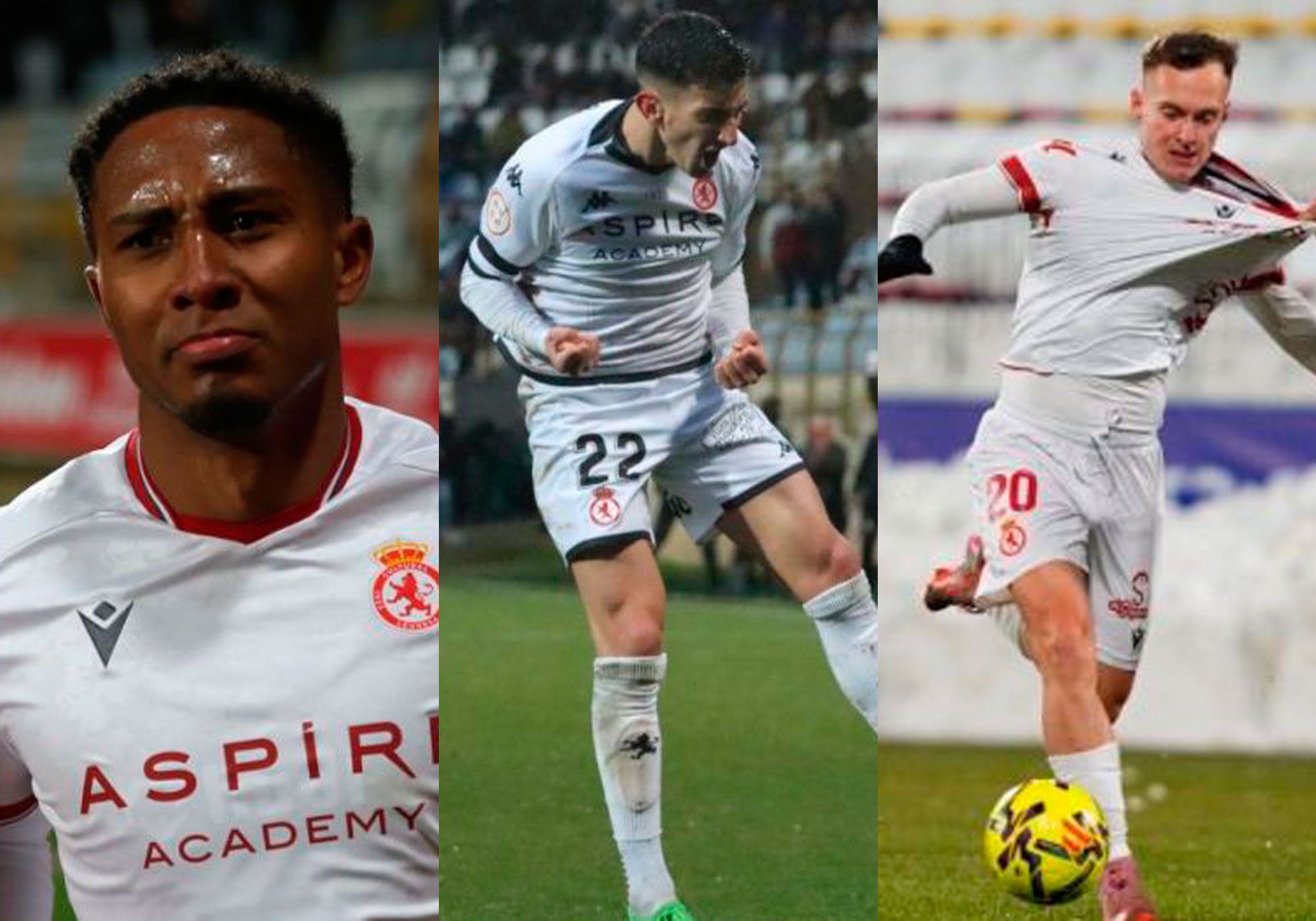 Lucas Ribeiro, Pibe y Tresaco, en partidos con la Cultural. | FERNANDO OTERO / CYD / LALIGA