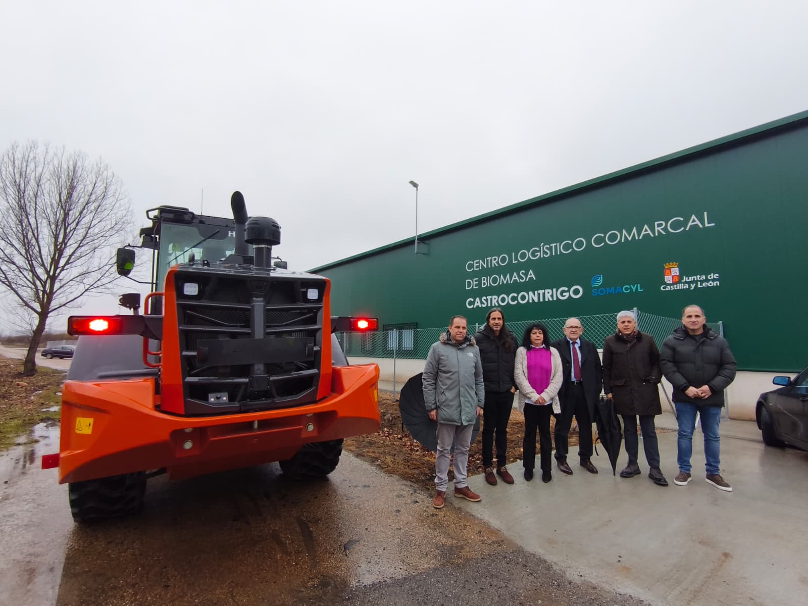 Un instante de la visita al centro